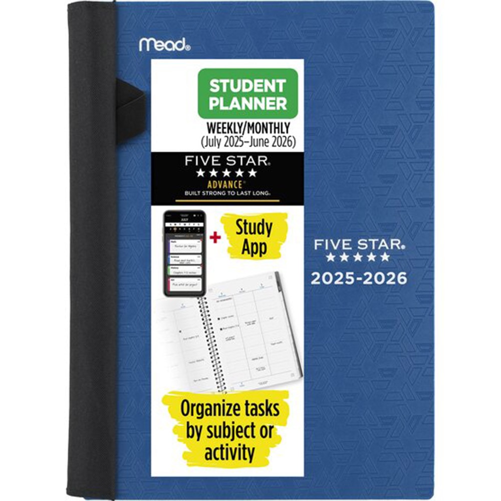 Blue, Academic, Art & School, 5.5"x8.5", 2025/26, 5 Star, Planner, Weekly/Monthly, 836305